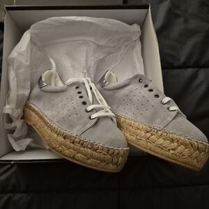 Steven By Steve Madden Suede Tie Sneakers - Gray